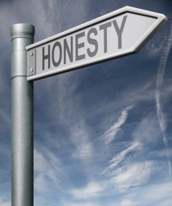 Honesty sign clipping path