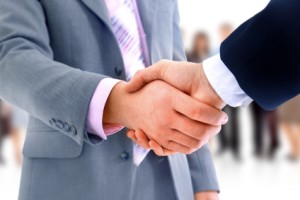 handshake isolated over business  background