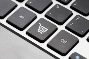 Shopping button key on laptop keyboard